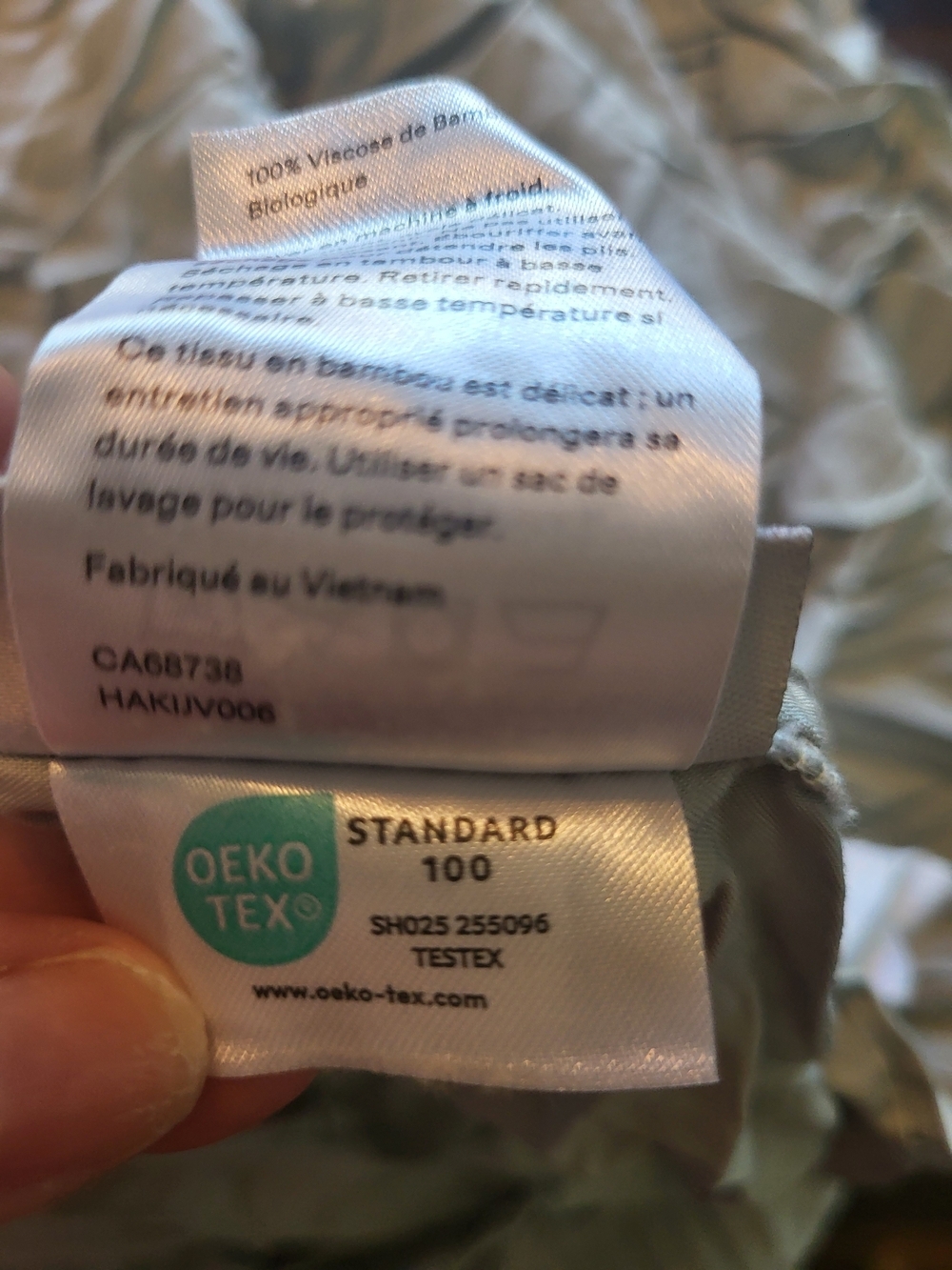 NEW Quince Bamboo Duvet Cover King, Color Eucalyptus - Picture 9 of 9